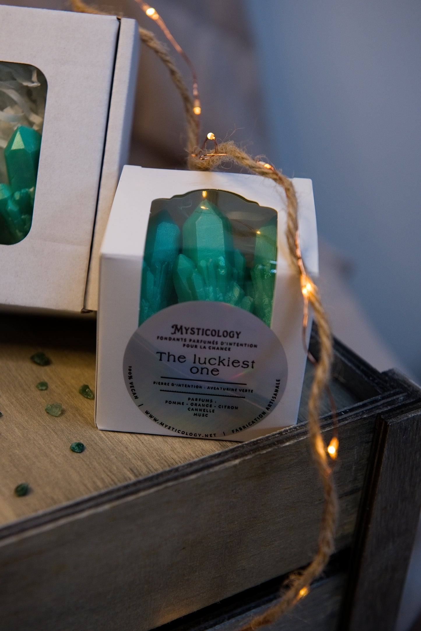 "THE LUCKIEST ONE", boîte de 5 ou 3 fondants parfumés d'intention
